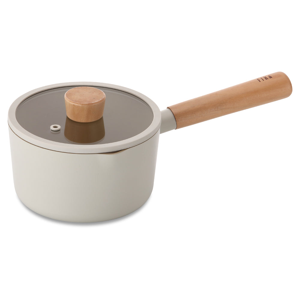NEOFLAM FIKA Milk Pan for Stovetops and Induction, Wood Handle, Made in  Korea