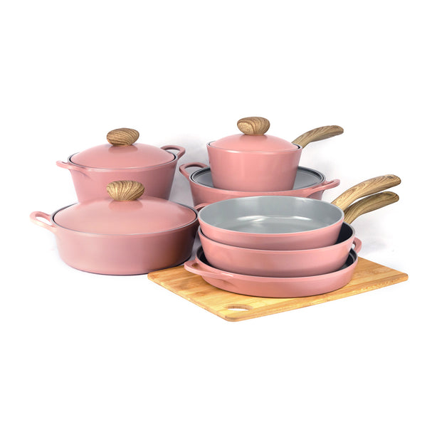 Neoflam Midas 9 - Piece Non-Stick Enameled Cast Iron Cookware Set & Reviews